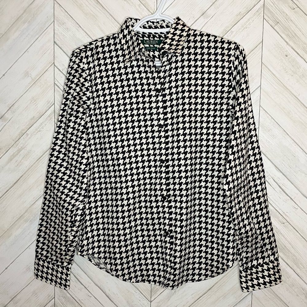 Ralph Lauren houndstooth button down shirt
